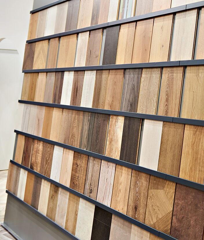 Display at Wood Flooring Showroom
